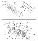 Part Location Diagram of WE19M1454 GE Control Panel with Control Board - Bisque