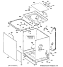 CABINET, COVER & FRONT PANEL Diagram and Parts List for WNRD2050D1WW  General Electric Washer