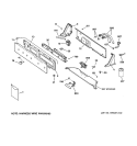 CONTROLS & BACKSPLASH Diagram and Parts List for WPRE5240D1WW  General Electric Washer