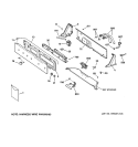 CONTROLS & BACKSPLASH Diagram and Parts List for WPRE6280D1WW  General Electric Washer