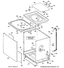 CABINET, COVER & FRONT PANEL Diagram and Parts List for WPRB8050D1CC  General Electric Washer