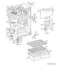 CABINET Diagram and Parts List for GTS15BCRERWW  General Electric Refrigerator