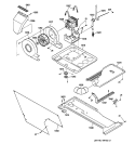 DRYER MOTOR, BLOWER & BELT Diagram and Parts List for WSM2700WAWWW  General Electric Washer Dryer Combo