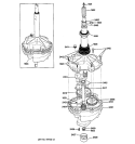 TRANSMISSION Diagram and Parts List for WSM2700WAWWW  General Electric Washer Dryer Combo