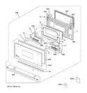 DOOR PARTS Diagram and Parts List for ZSC2000CBB02  General Electric Microwave