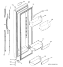 FRESH FOOD DOOR Diagram and Parts List for ESF25LGRABB  General Electric Refrigerator