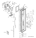 FREEZER DOOR Diagram and Parts List for GSF25XGRACC  General Electric Refrigerator