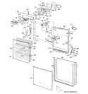 DOOR ASSEMBLY Diagram and Parts List for ZBD6400G03BB  General Electric Dishwasher