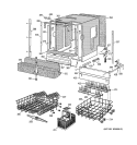 BASKET & WRAP ASSEMBLY Diagram and Parts List for ZBD6500G03SS  General Electric Dishwasher