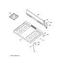 CONTROL PANEL & COOKTOP Diagram and Parts List for RGB508PPH2AD  Hotpoint Range