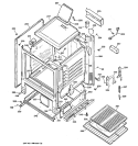 BODY PARTS Diagram and Parts List for RGB524PEH2CT  Hotpoint Range