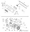 BACKSPLASH, BLOWER & MOTOR Diagram and Parts List for DPSB613GD1WW  General Electric Dryer