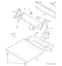 CONTROLS & TOP PANEL Diagram and Parts List for DVL223EB6WW  General Electric Dryer