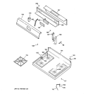 CONTROL PANEL & COOKTOP Diagram and Parts List for JGBS22BEH2CT  General Electric Range