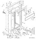 CASE PARTS Diagram and Parts List for ZISS360DRBSS  General Electric Refrigerator