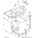 CABINET, COVER & FRONT PANEL Diagram and Parts List for WCSR2090D7WW  General Electric Washer