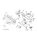 CONTROLS & BACKSPLASH Diagram and Parts List for WDSR2080D7WW  General Electric Washer