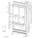 FREEZER DOOR Diagram and Parts List for ZIF36NMBLH  General Electric Freezer