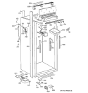 CABINET PARTS 2 Diagram and Parts List for ZIF36NMBLH  General Electric Freezer