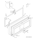 FREEZER DOOR Diagram and Parts List for FCM15CPBWH  General Electric Freezer