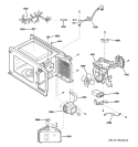 INTERIOR PARTS Diagram and Parts List for JES1039WJ01  General Electric Microwave