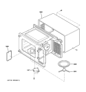 OVEN CAVITY PARTS Diagram and Parts List for JES1656SJ01  General Electric Microwave