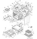 BODY PARTS Diagram and Parts List for JBP35DJ1BB  General Electric Range