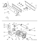 BACKSPLASH, BLOWER & MOTOR ASSEMBLY Diagram and Parts List for DHDSR46GE0WW  General Electric Dryer
