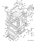 BODY PARTS Diagram and Parts List for JGBP85WEJ1WW  General Electric Range