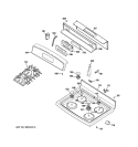CONTROL PANEL & COOKTOP Diagram and Parts List for JGBP85SEJ1SS  General Electric Range