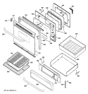 DOOR & DRAWER PARTS Diagram and Parts List for EGR3001EH3SS  General Electric Range