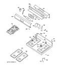 CONTROL PANEL & COOKTOP Diagram and Parts List for JGBP85SEH2SS  General Electric Range