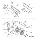 CONTROLS, BACKSPLASH, BLOWER & MOTOR Diagram and Parts List for DX2300EE0WW  General Electric Dryer