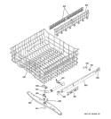 UPPER RACK ASSEMBLY Diagram and Parts List for PDW8510J03BB  General Electric Dishwasher