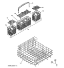 LOWER RACK ASSEMBLY Diagram and Parts List for GHDA980K03BB  General Electric Dishwasher