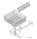 UPPER RACK ASSEMBLY Diagram and Parts List for GSD6300J03BB  General Electric Dishwasher