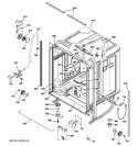 BODY PARTS Diagram and Parts List for PDW8211J03WW  General Electric Dishwasher