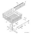UPPER RACK ASSEMBLY Diagram and Parts List for PDW8211J03WW  General Electric Dishwasher