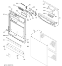 ESCUTCHEON & DOOR ASSEMBLY Diagram and Parts List for SSD4900J03WW  General Electric Dishwasher