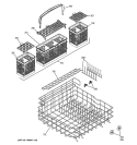 LOWER RACK ASSEMBLY Diagram and Parts List for GSD6700G03CC  General Electric Dishwasher