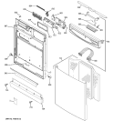 Part Location Diagram of WD31X10029 GE PANEL FRONT BOWED WHITE