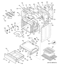 BODY PARTS Diagram and Parts List for JB600WH3WW  General Electric Range
