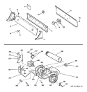 CONTROLS, BACKSPLASH, BLOWER & MOTOR Diagram and Parts List for DX2300GE1WW  General Electric Dryer
