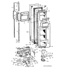 FREEZER DOOR Diagram and Parts List for TFX27FMA  General Electric Refrigerator