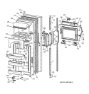 FRESH FOOD DOOR Diagram and Parts List for TFX27FMA  General Electric Refrigerator