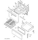 DOOR & DRAWER PARTS Diagram and Parts List for ABS300J1WW  General Electric Range