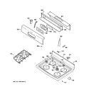 CONTROL PANEL & COOKTOP Diagram and Parts List for JGBP35BEJ1BB  General Electric Range