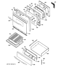 Part Location Diagram of WB07K10158 GE END CAP DOOR RT (BISQUE)