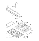 CONTROL PANEL & COOKTOP Diagram and Parts List for JGBS09PEH2WW  General Electric Range
