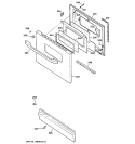 DOOR & DRAWER PARTS Diagram and Parts List for JGBS09PEH2WW  General Electric Range